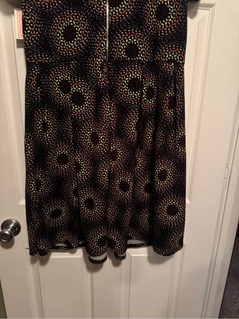 NWT LuLaRoe Sz 3XL Amelia Short Sleeve Black Circle-Print Fit & Flare Dress - Picture 9 of 10